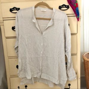 Eileen Fisher Organic Cotton Button Down Shirt